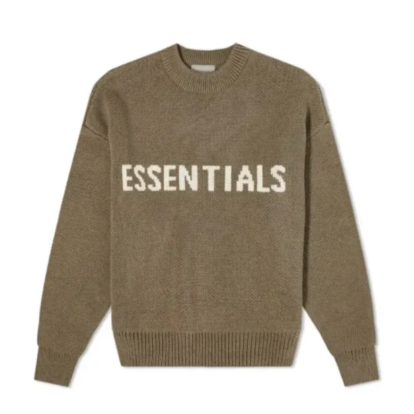 Fear of God Essentials Knitted Sweater Harvest – Brown